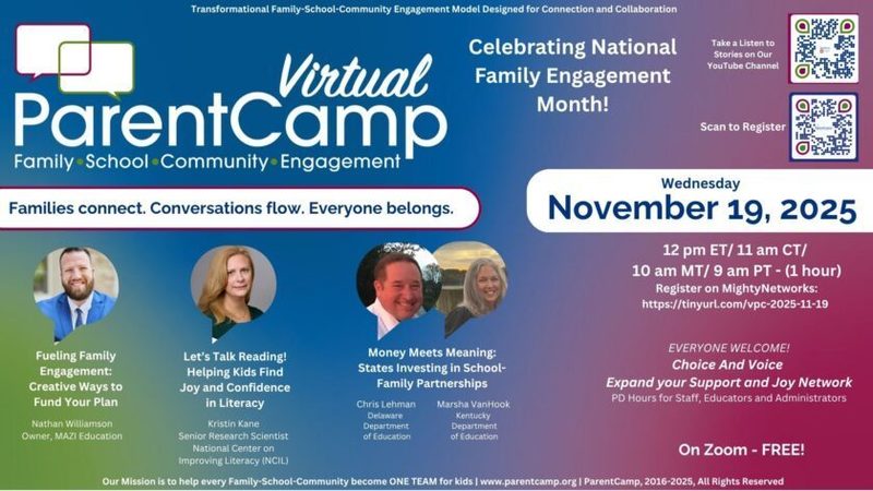 Virtual ParentCamp flyer