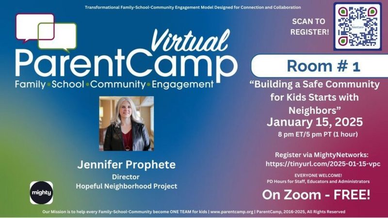 Virtual ParentCamp flyer