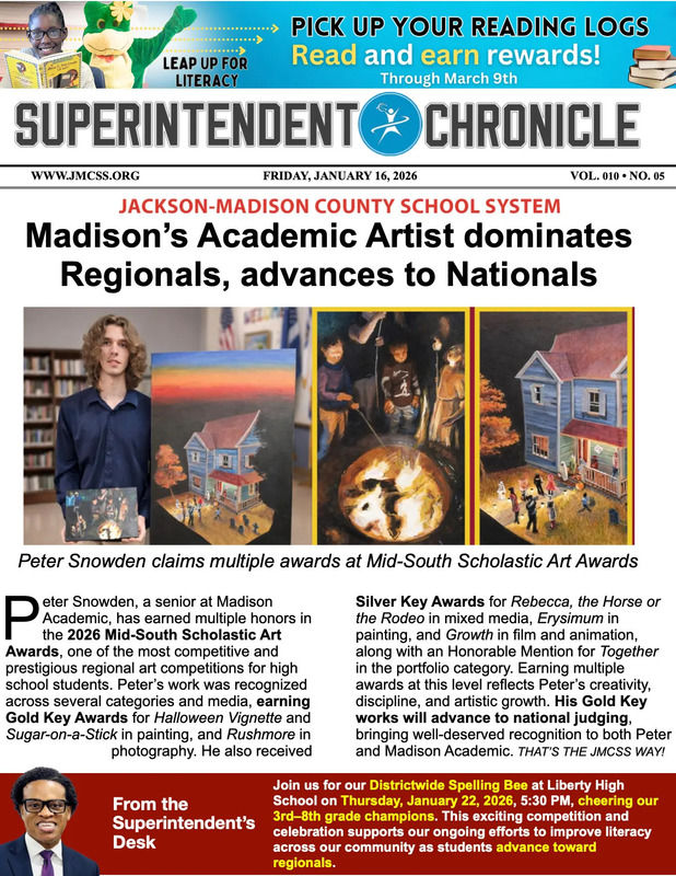 Superintendent Chronicle, January 16, 2026