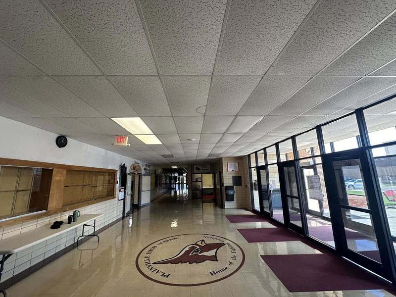 Elementary school hallway