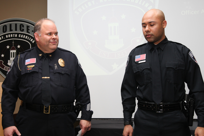 Officer Potlow with Chief Fraser
