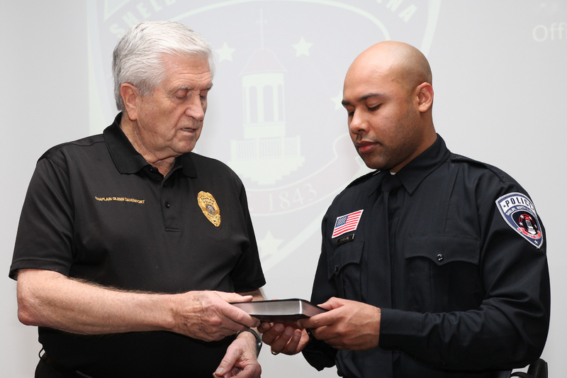 Officer Potlow with Reverend Davenport