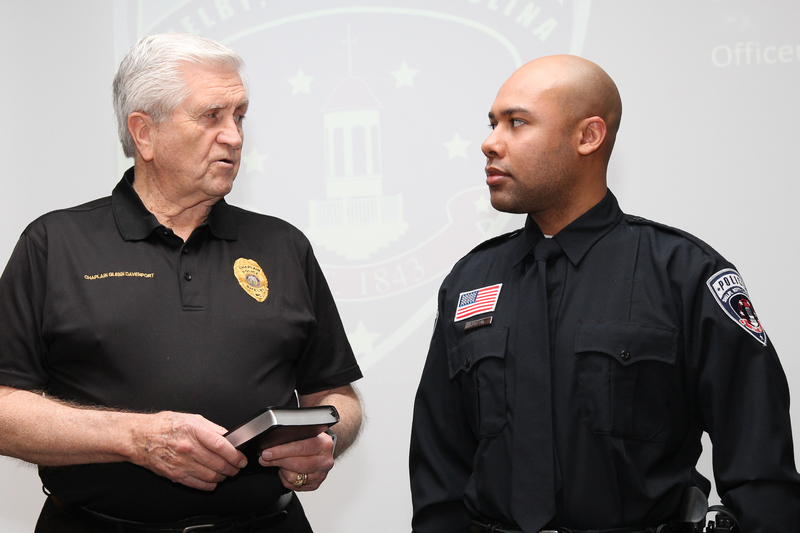 Officer Potlow with Reverend Davenport