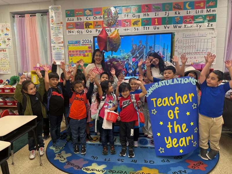A.M. Ochoa Teacher of the Year with class