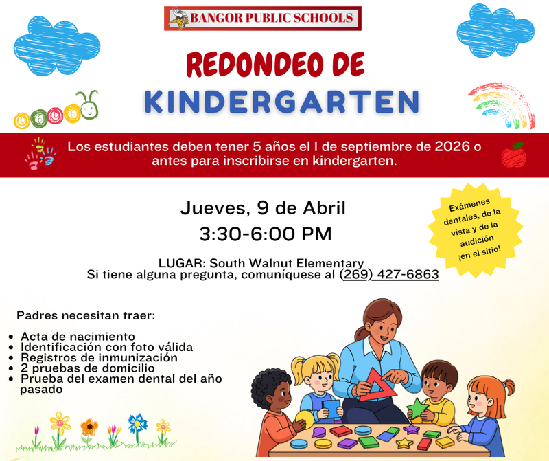 Kindergarten Round Up spanish info