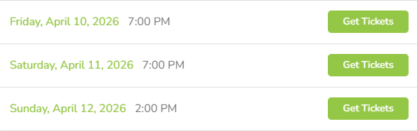 Shrek performance schedule