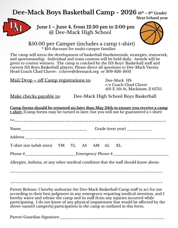 Bkb sport camp flyers for 6th-8th Grades