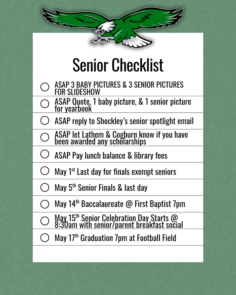 senior checklist