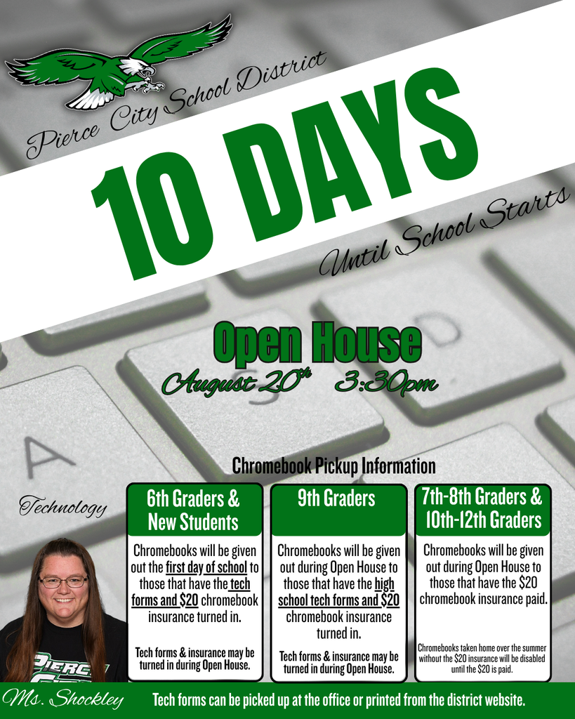 10 days until school starts. chromebook pickup during open house.