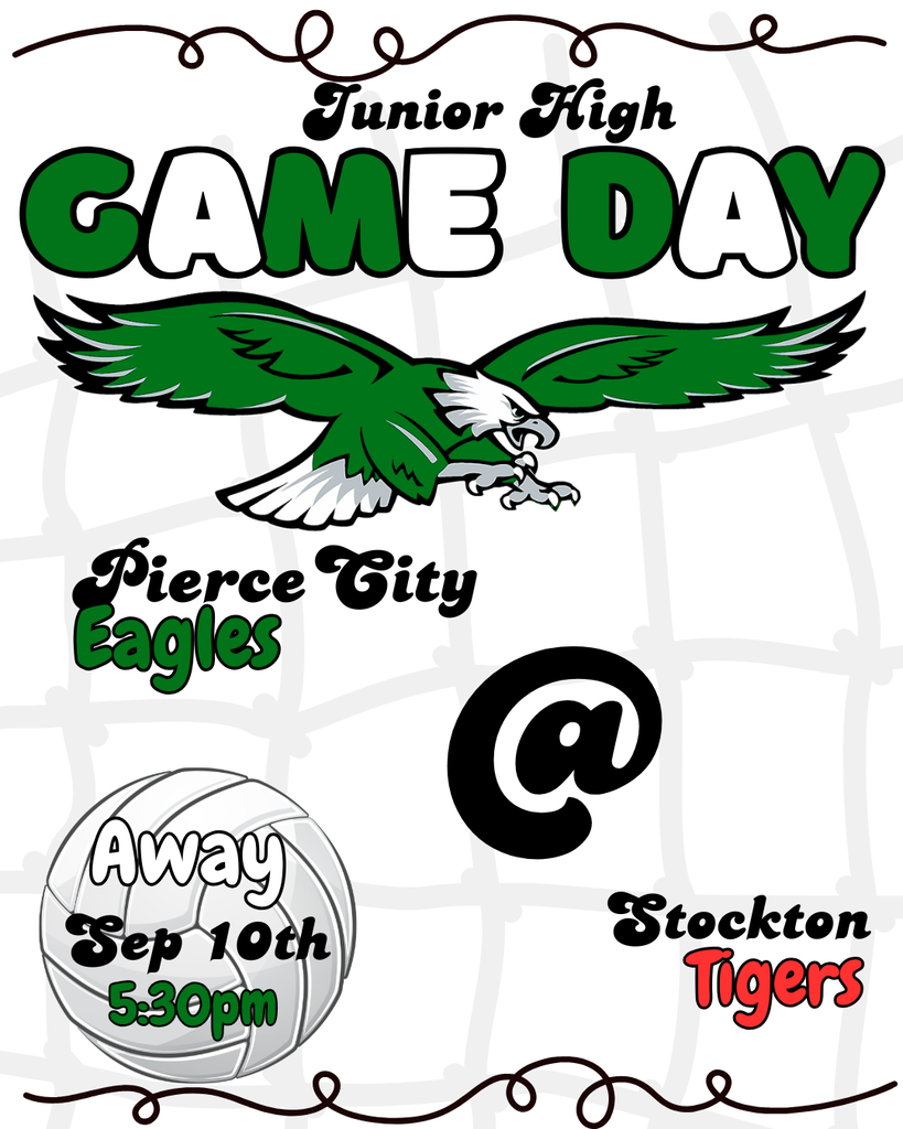 game day graphic with eagle and volleyball