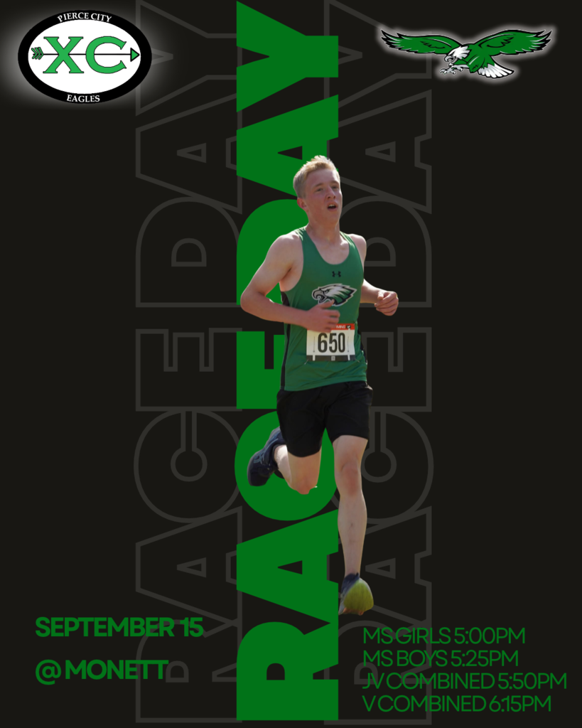 race day graphic with runner through middle