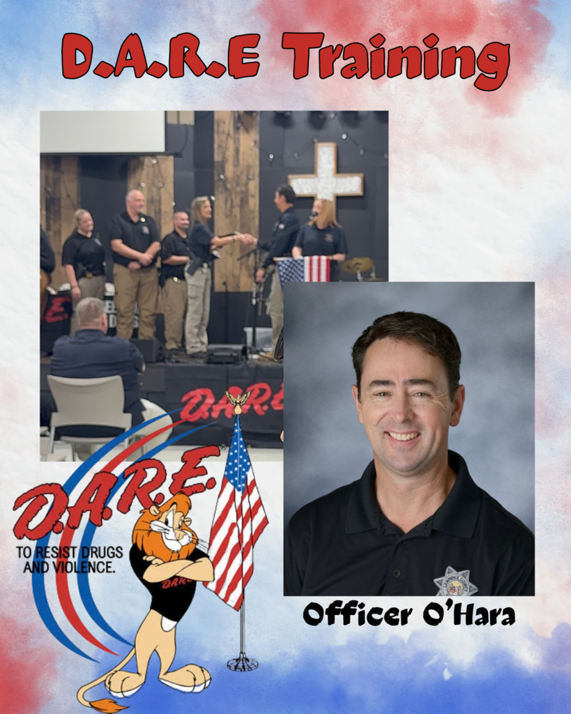 graphic with officer o'hara and the dare lion