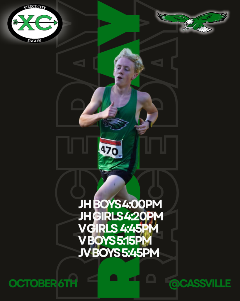 race day graphic with a runner in the middle