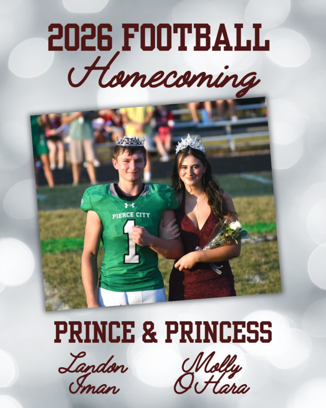 football prince and princess with crowns on standing on football field