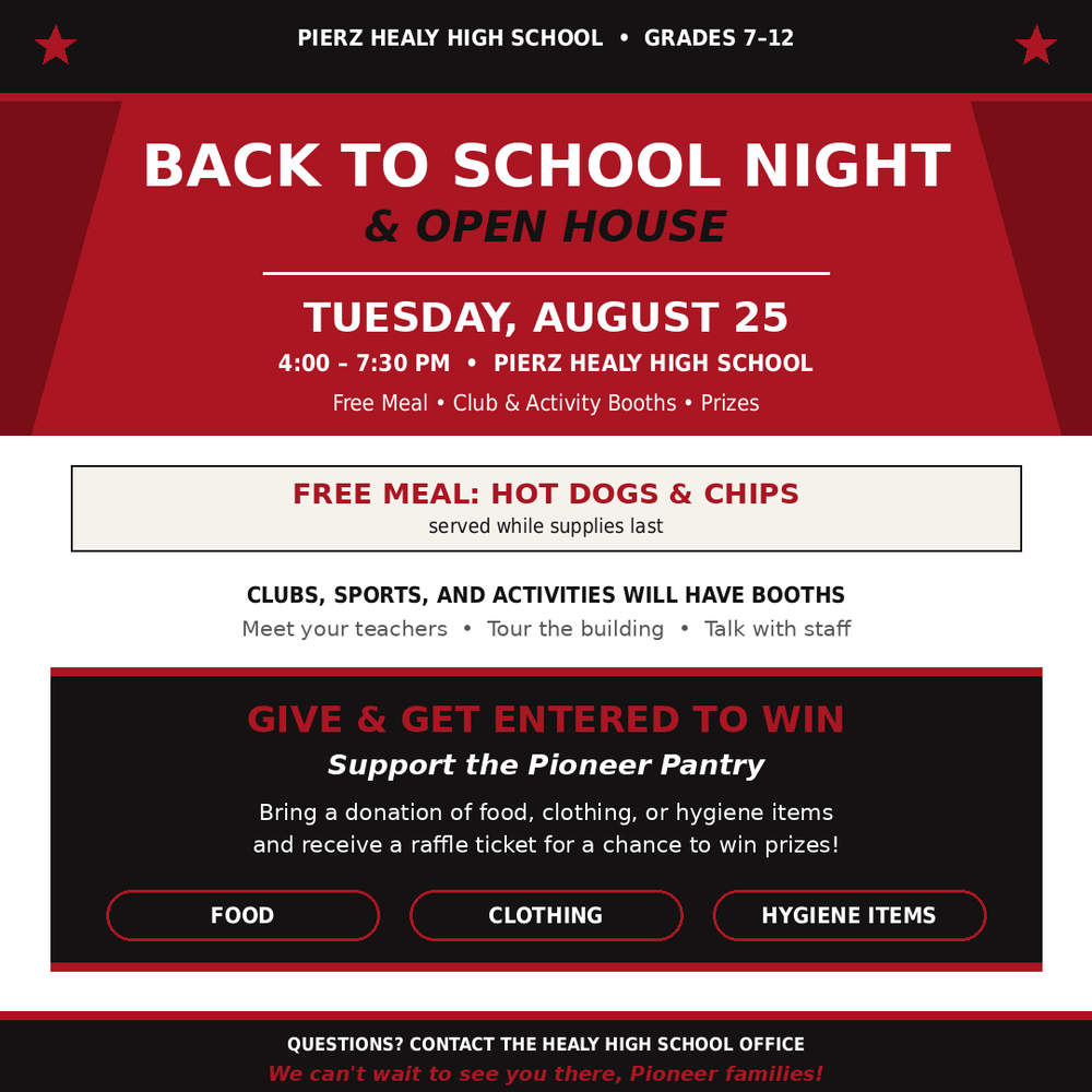 healy back to school night