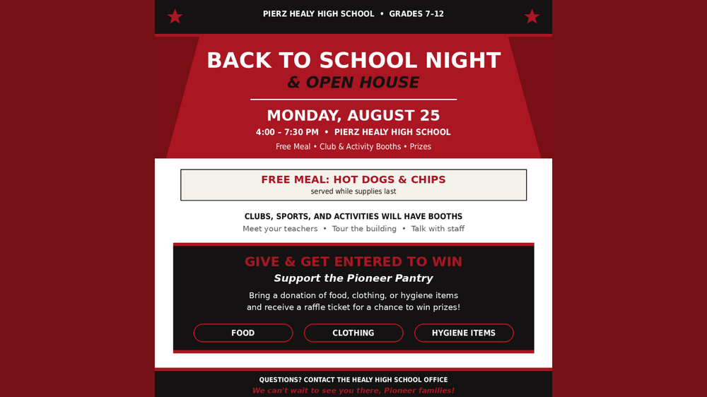 healy back to school night