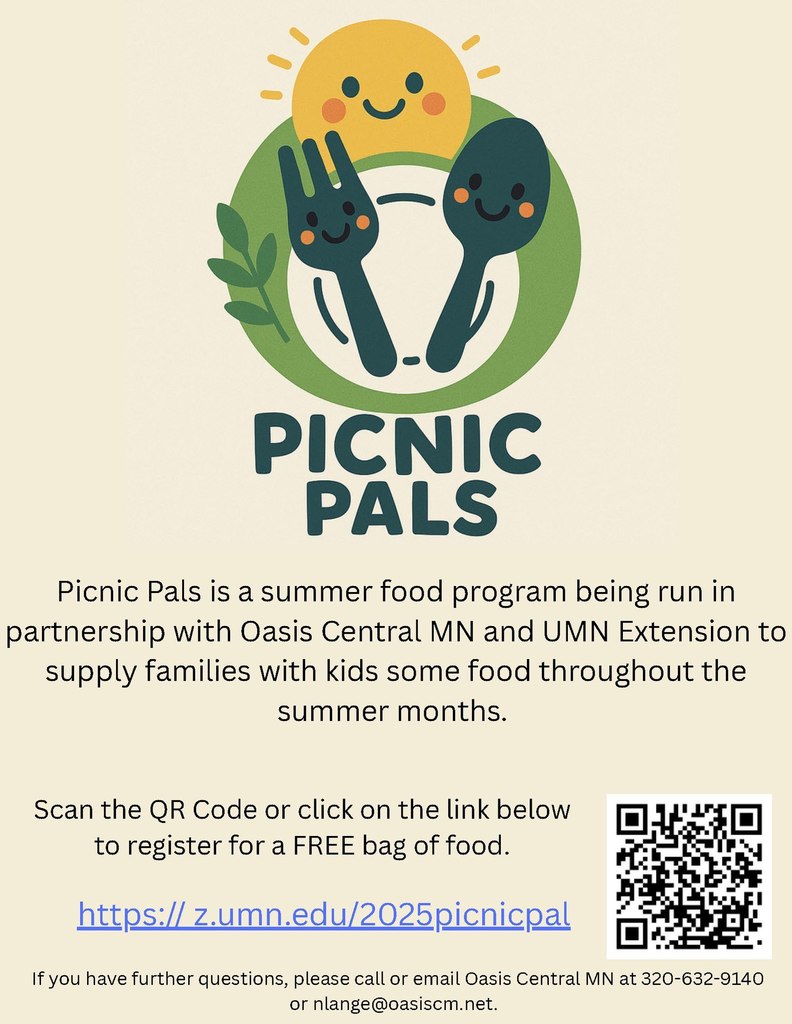 Picnic Pals is a summer food program. Please reach the main office to register.