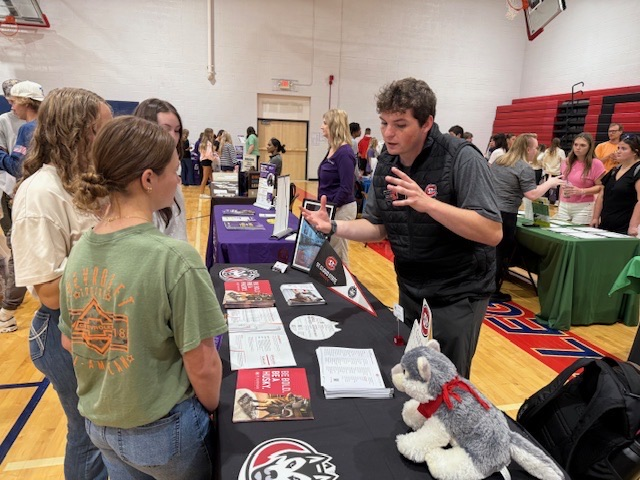 college rep with students 