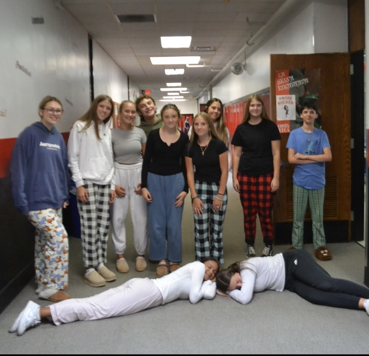 students dress up for pj day