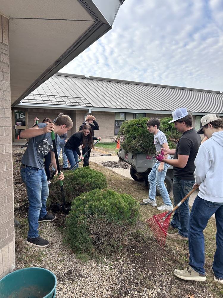 students landscaping