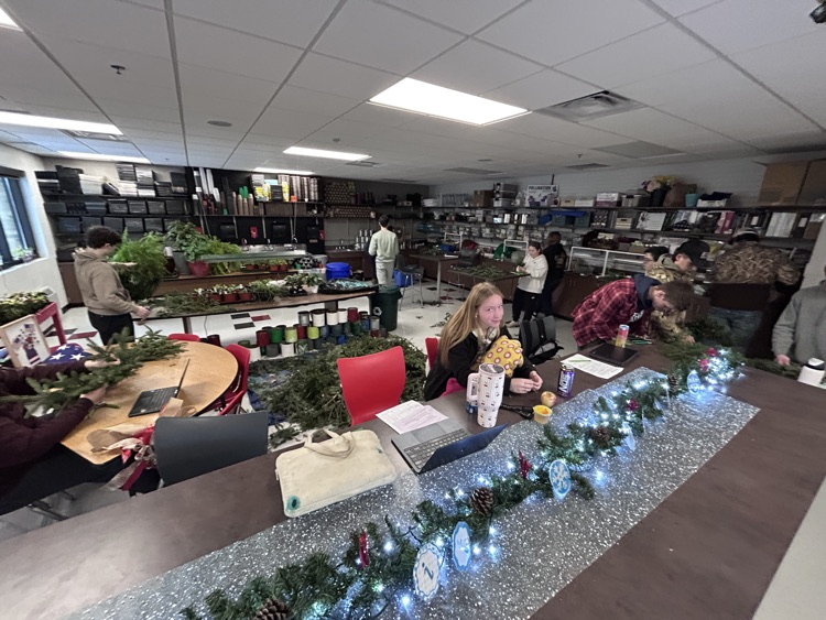 classroom of wreaths 