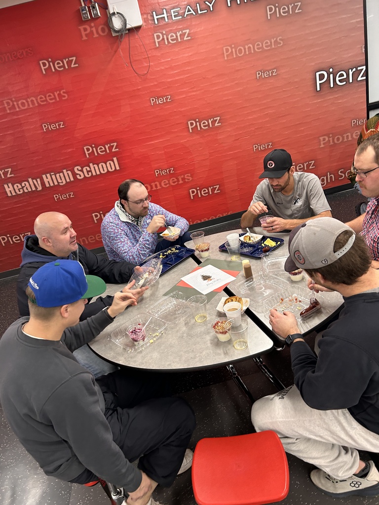 teachers around a table eating