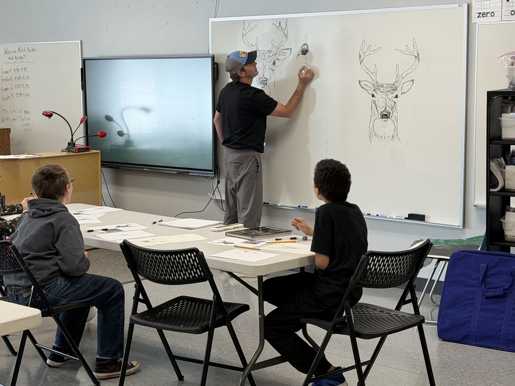 Mitch demonstrates drawing