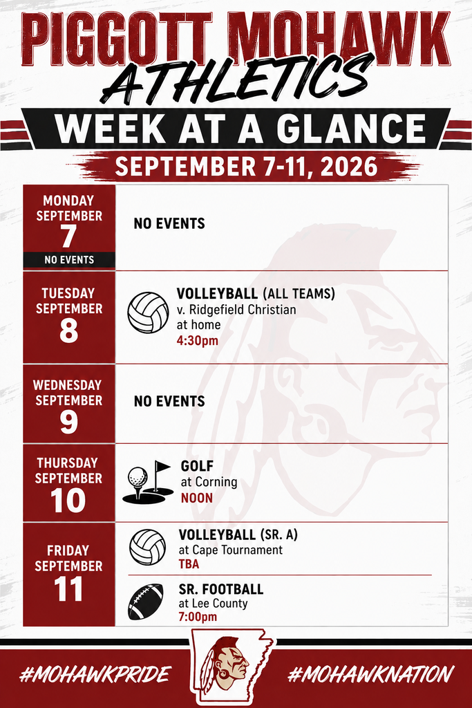 Week at a Glance September 7-11, 2027