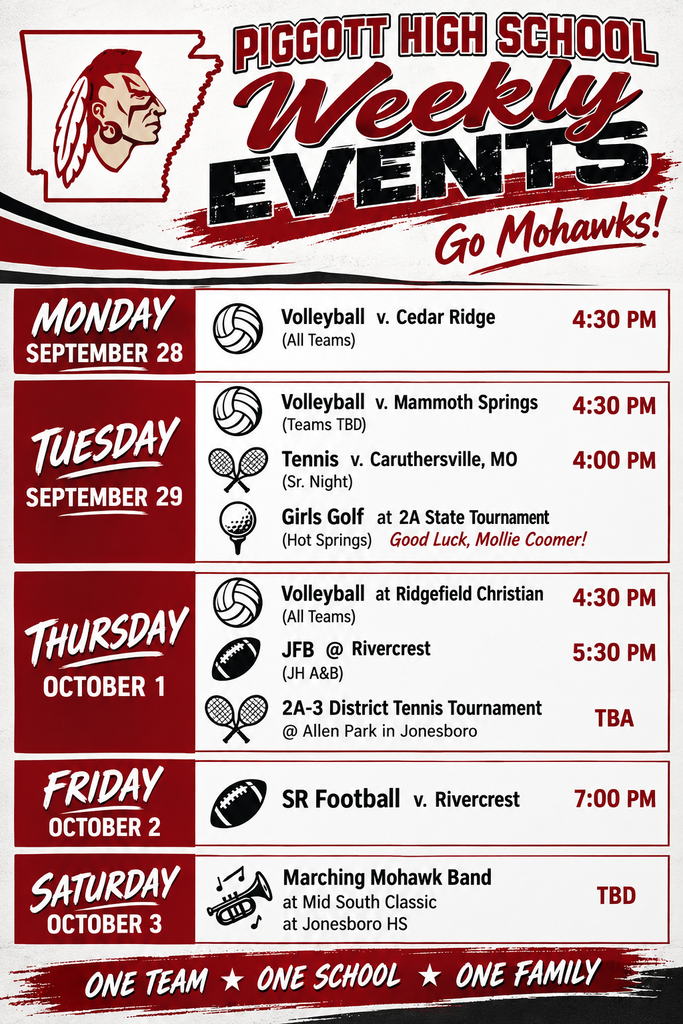 Week at a Glance September 28-October 3