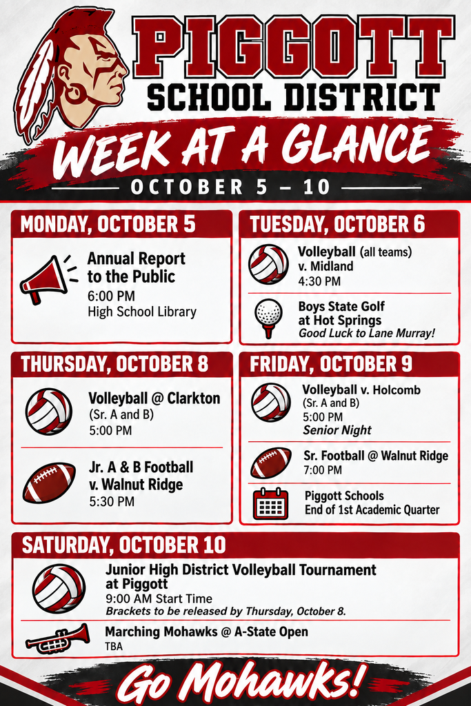 Week at a Glance October 5-10, 2026
