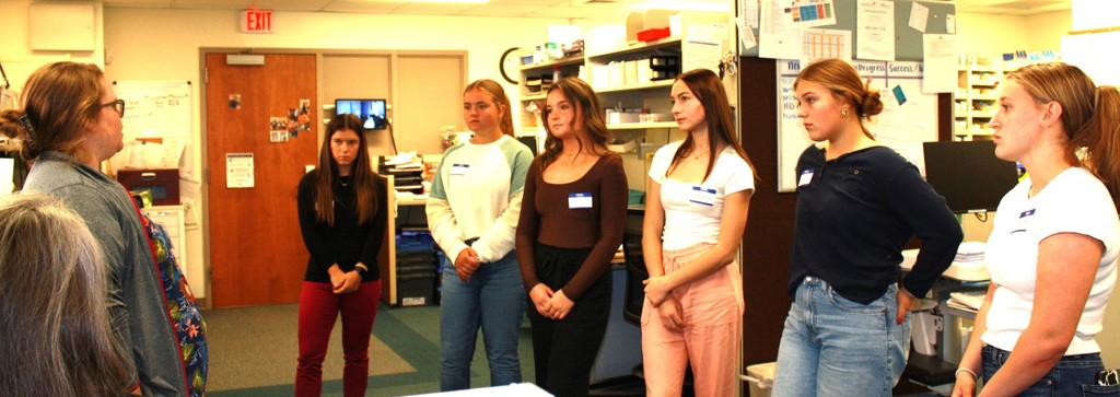 students standing in a group