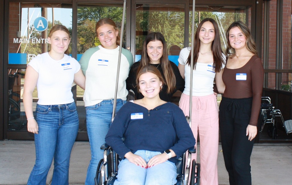 Students standing in a group