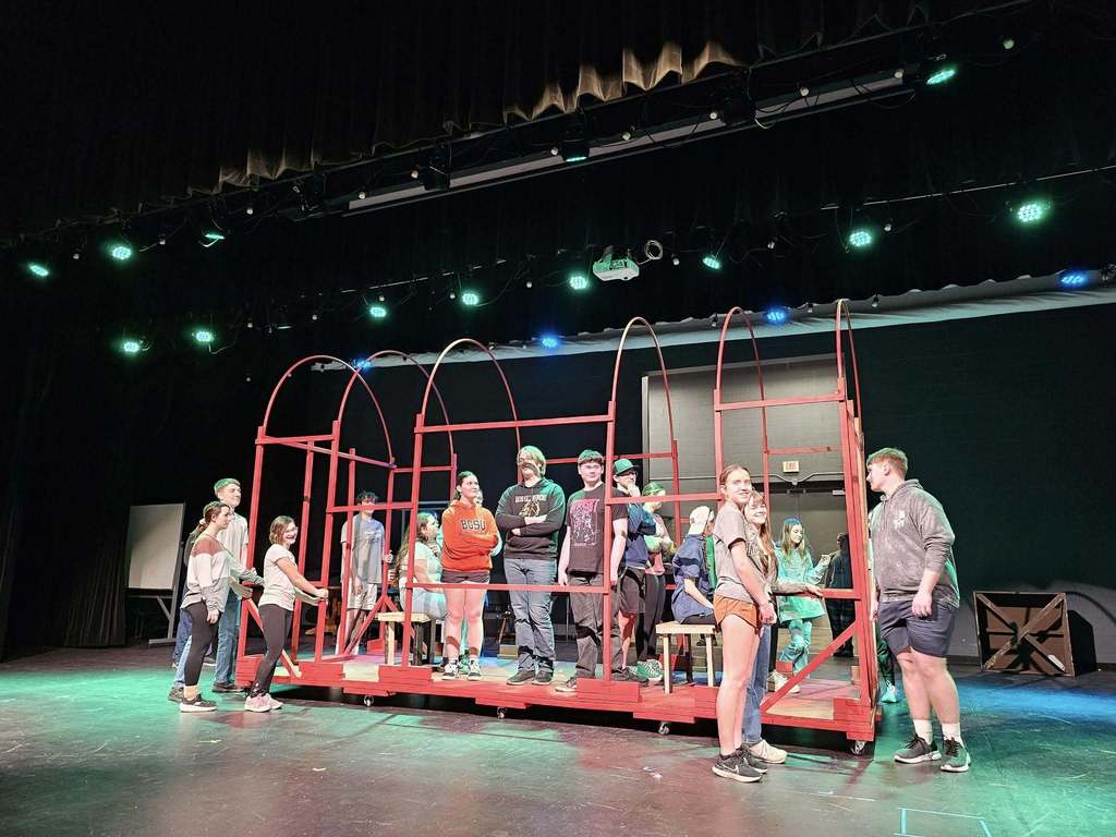 High School students performing on stage