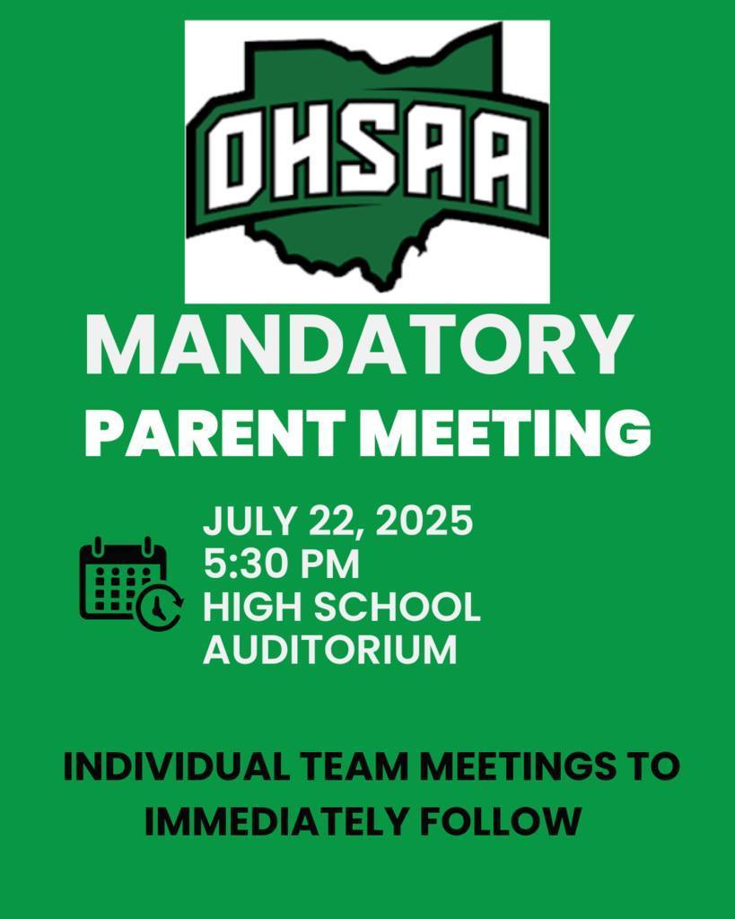 OHSAA Mandatory Parent Meeting Flyer