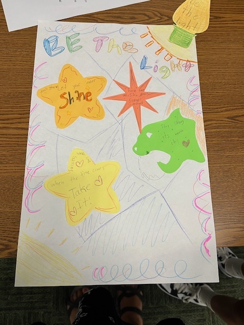 a sign students created about a positive mindset
