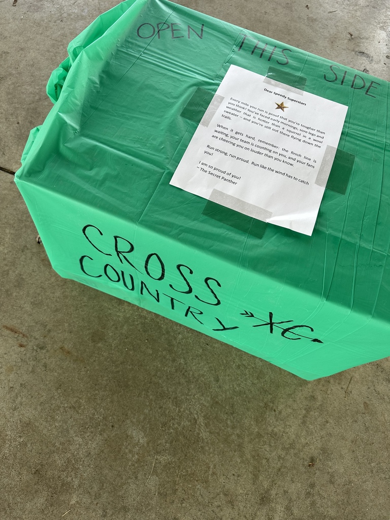 A box of goodies for our cross country runners