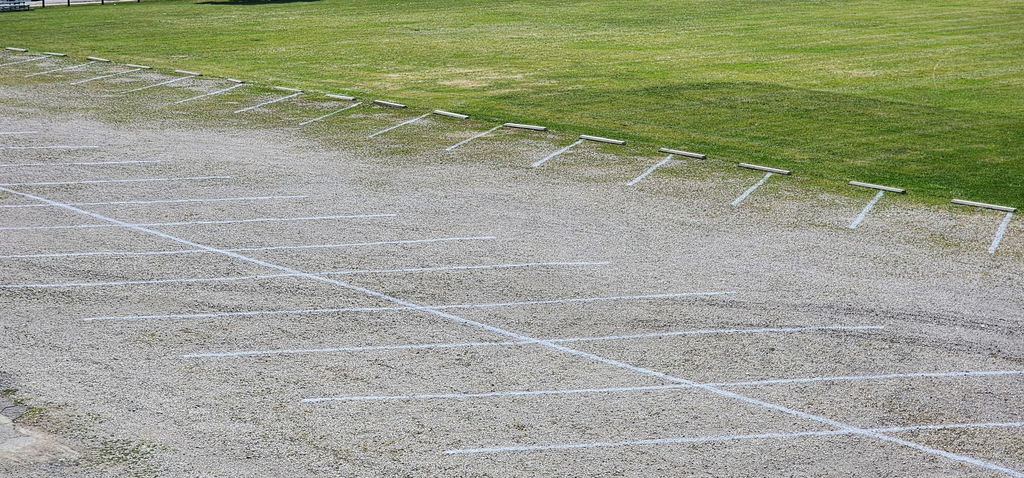 new parking lot striping
