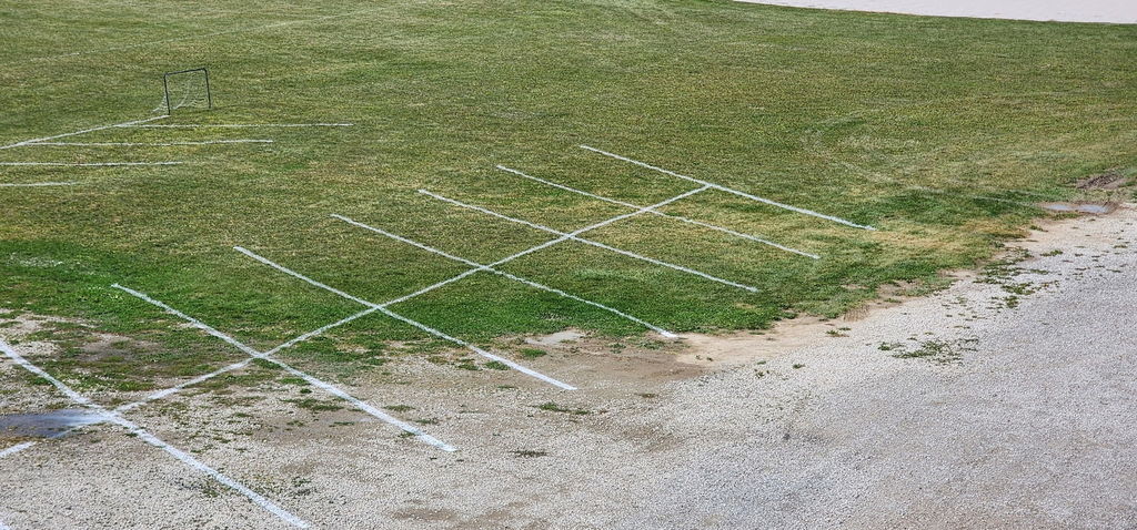 new parking lot striping