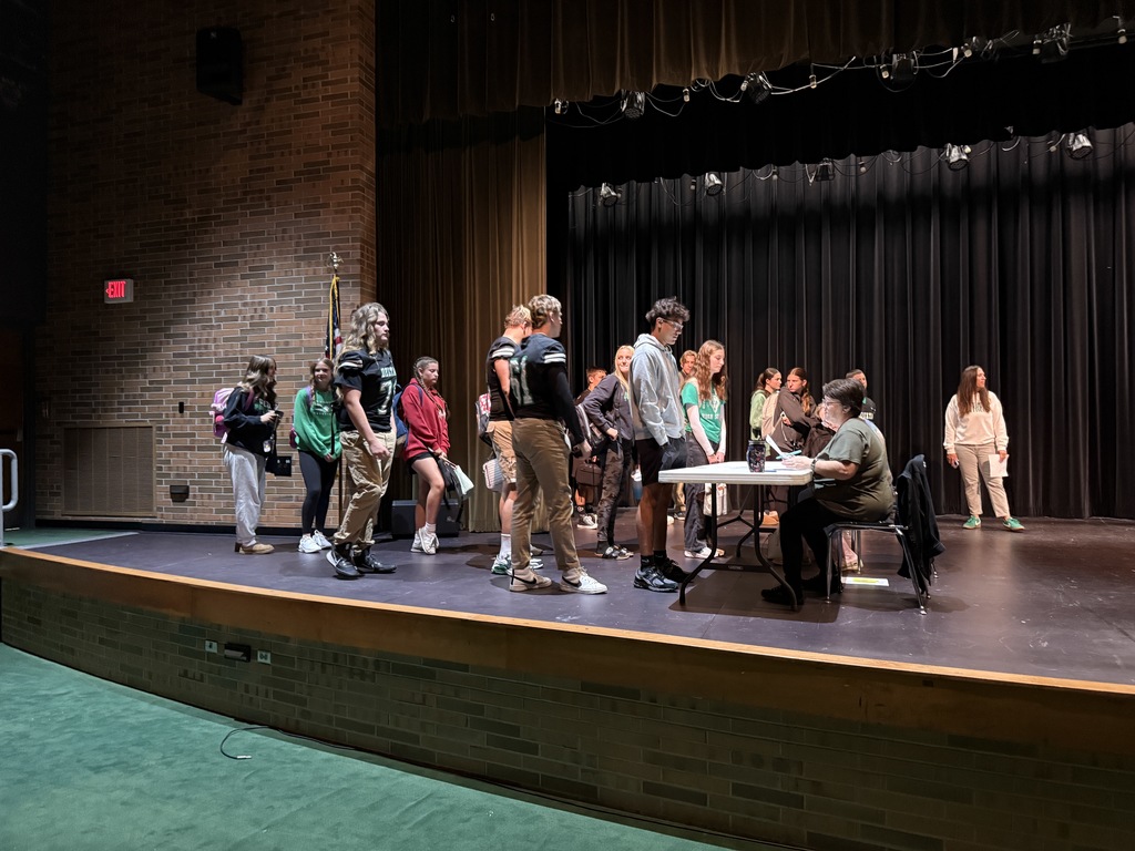 Students waiting in line to vote