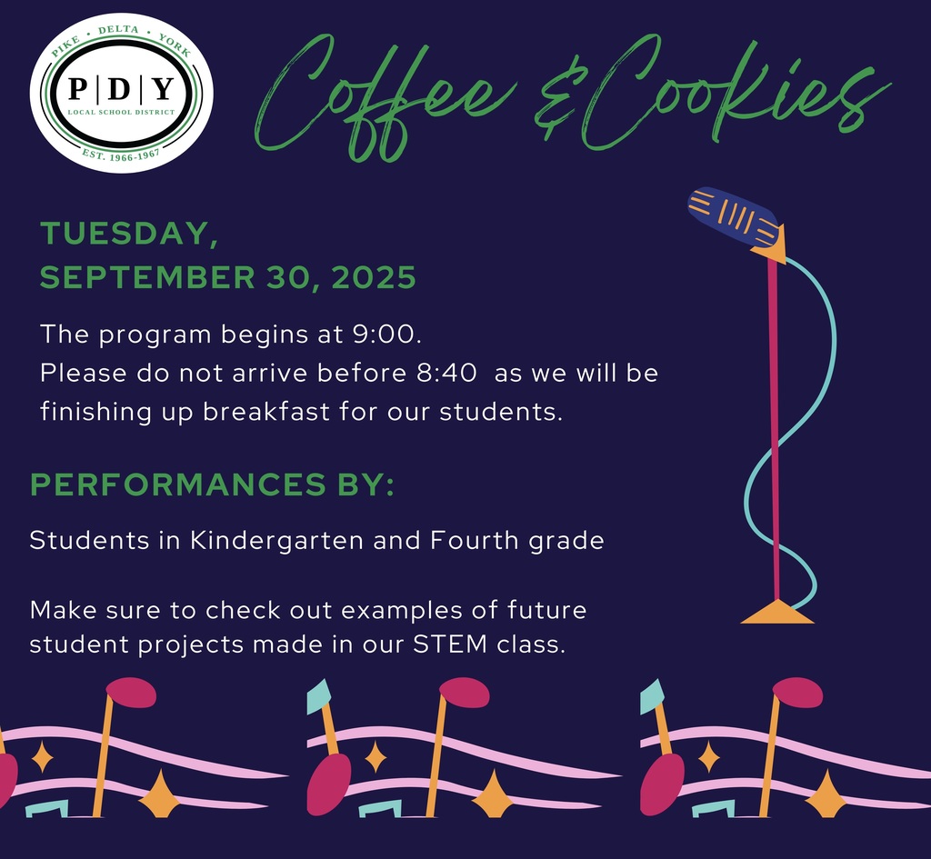 flyer for upcoming elementary school presentation