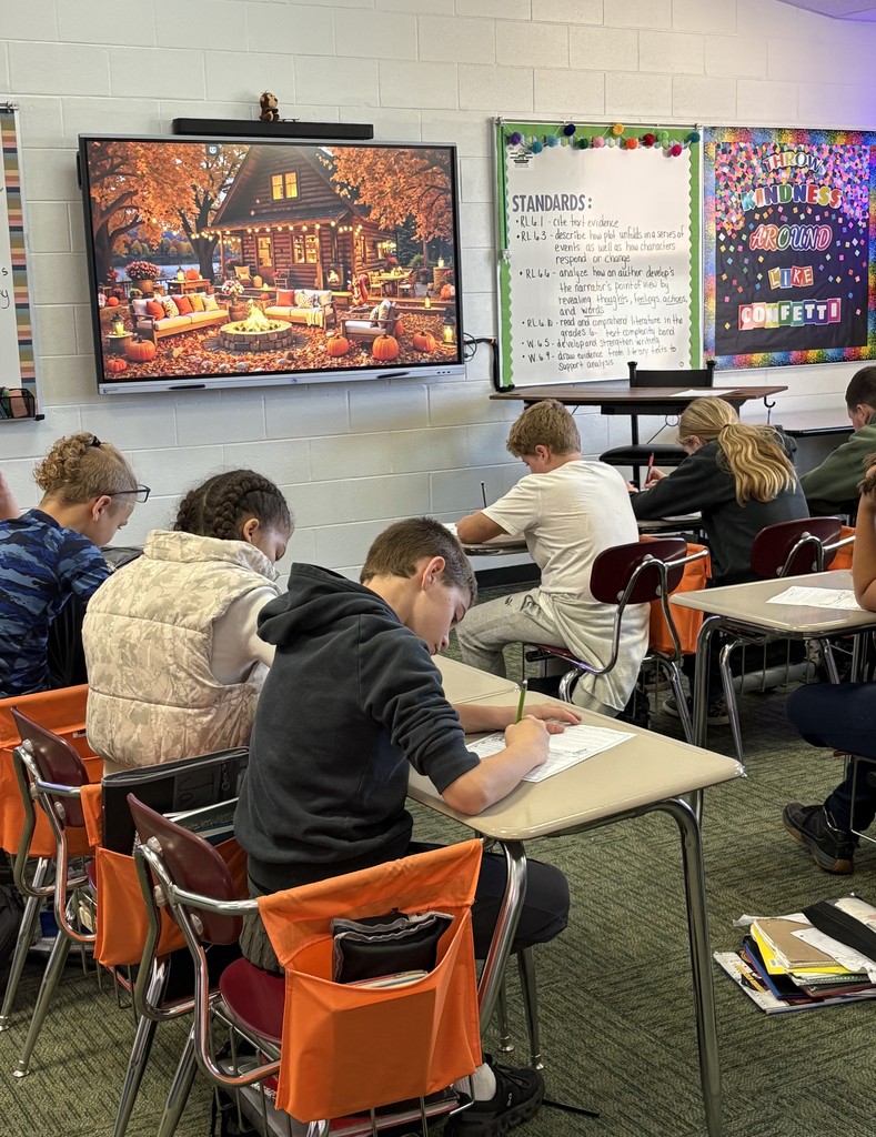 students working in a classroom
