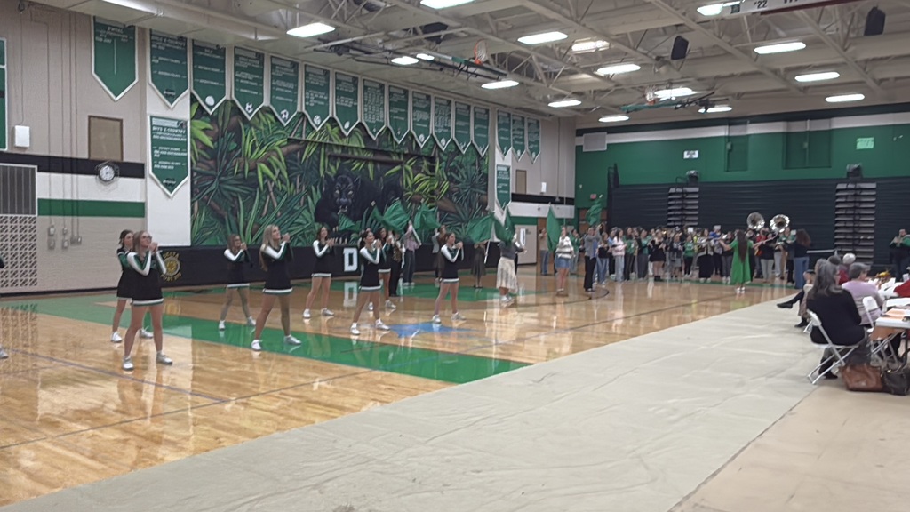 band members and cheerleaders