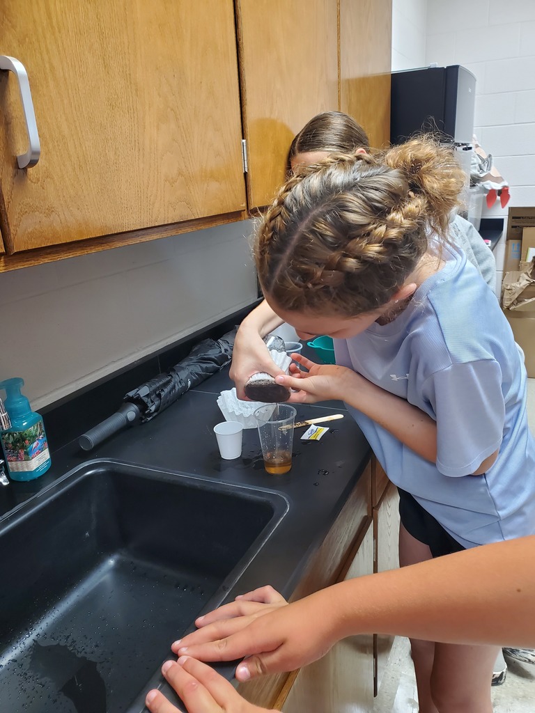 students separating mixtures during a lab in science class