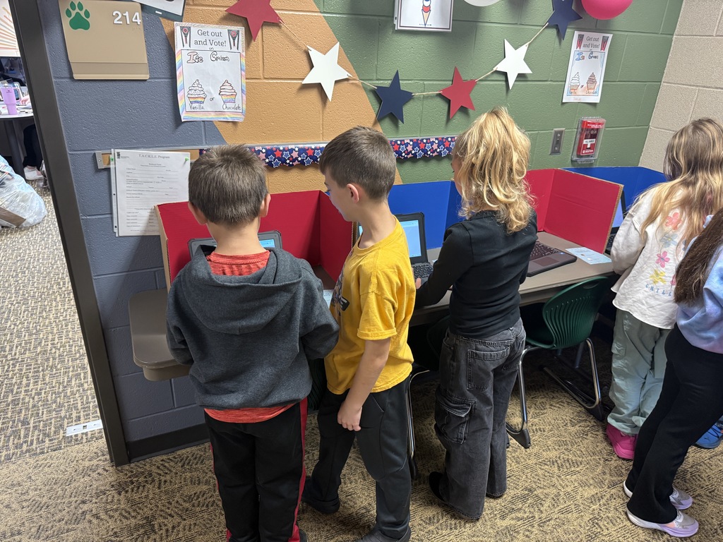Students casting their vote