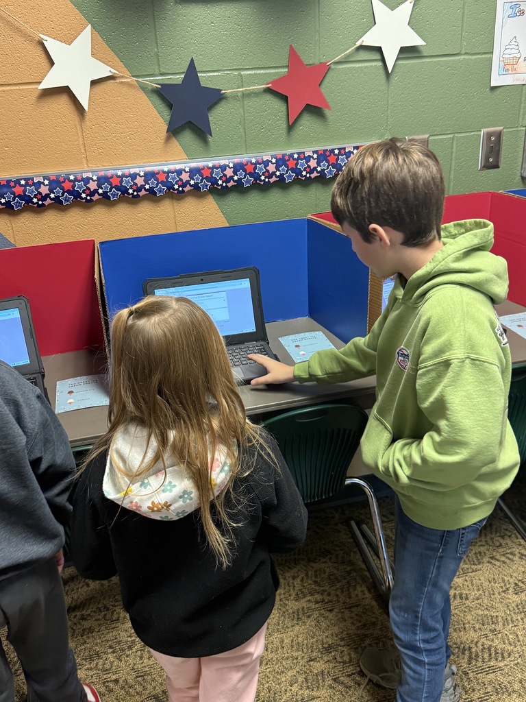 Students casting their vote