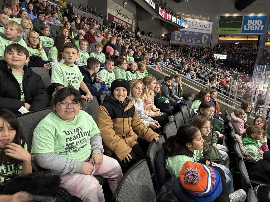 students at a Walleye game