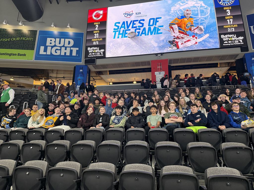students at a Walleye game