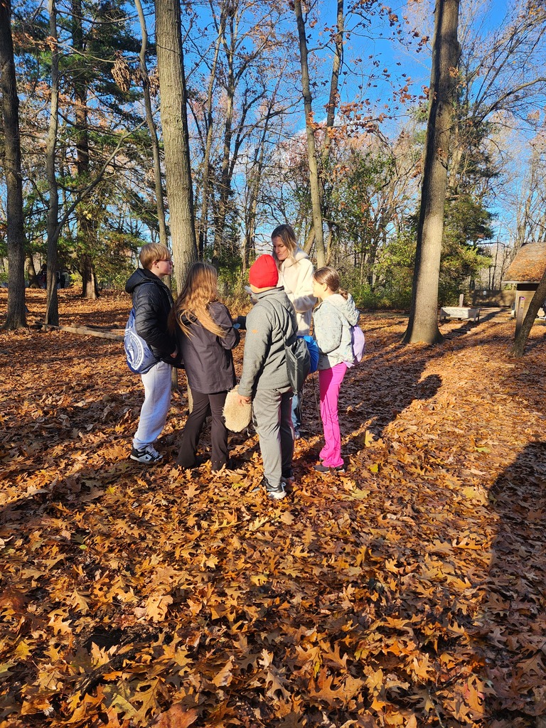students out in the woods at camp