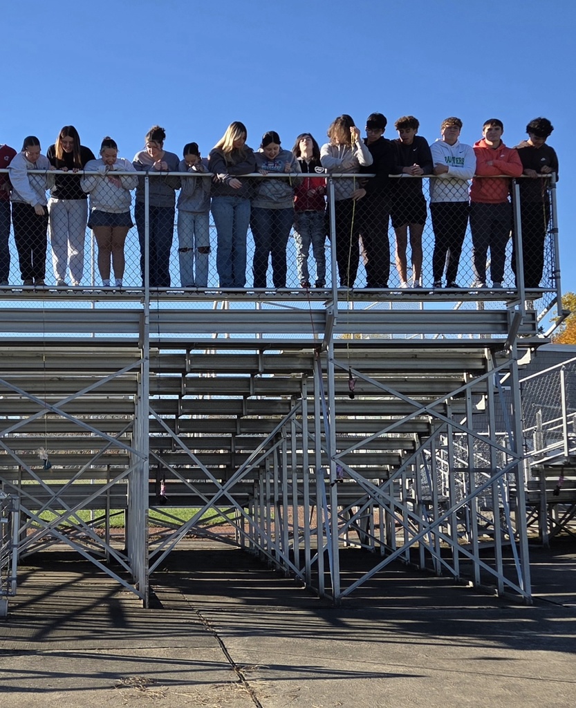 Students participating in a bungee drop