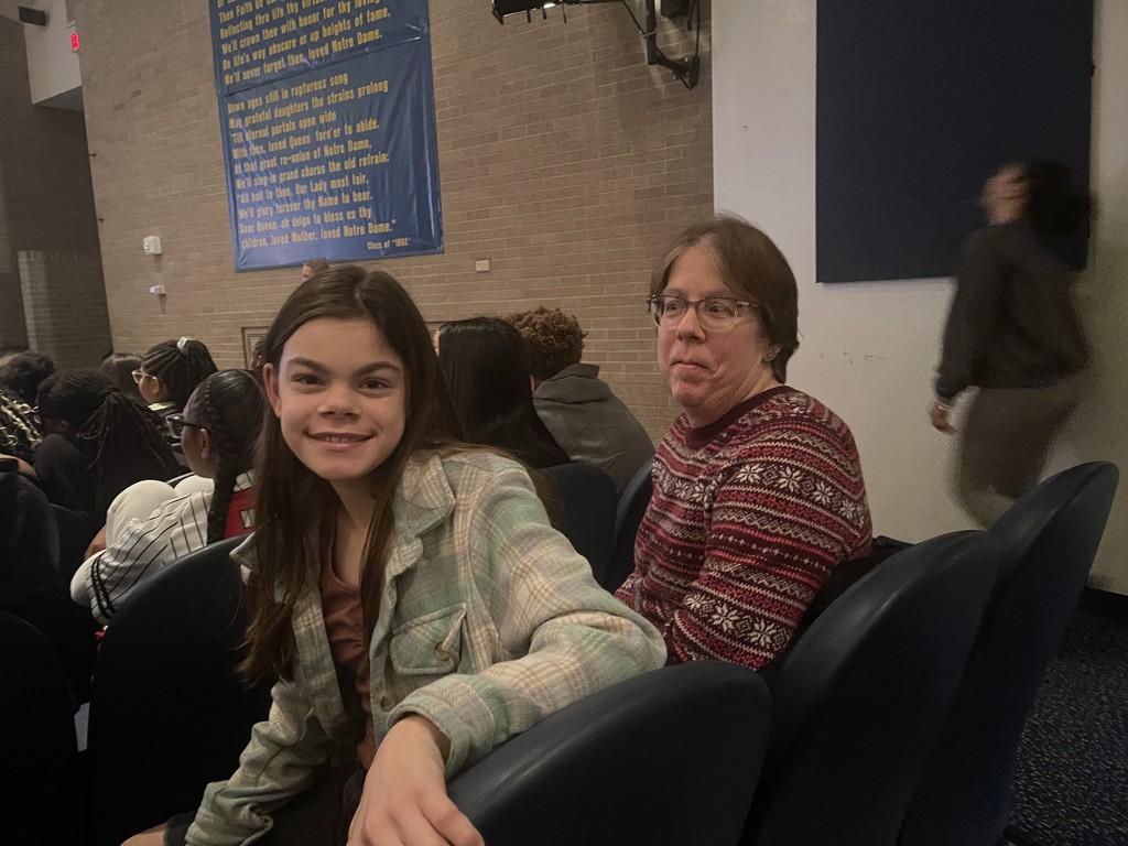 students watching a show